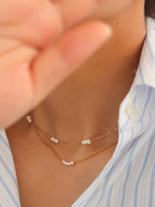 Perry 18K Non-Tarnish Petite Pearl Choker