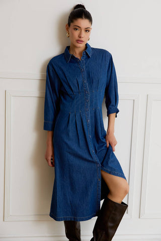 Collins Denim Midi Dress