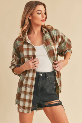 On the Edge Flannel Button Up Shirt