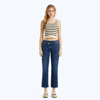 Marley Mid Rise Straight Jeans