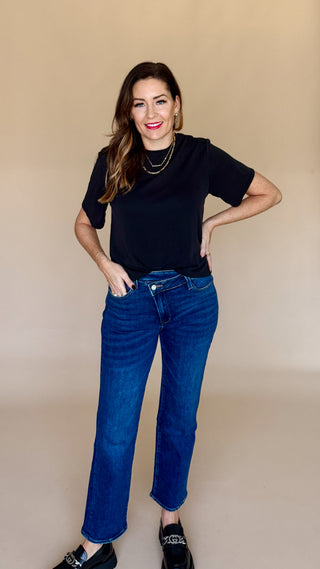 Marley Mid Rise Straight Jeans