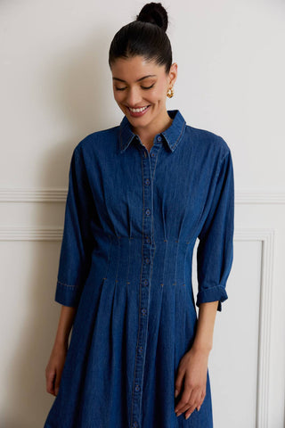Collins Denim Midi Dress