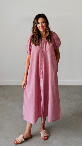Kiss Me Gingham Midi Dress