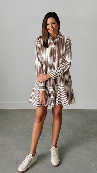 Sealed with a Striped Mini Dress