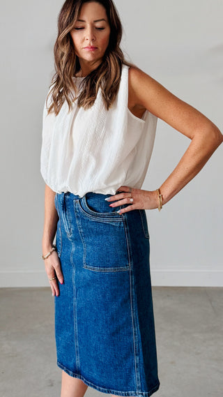 Beth Midi Denim Skirt