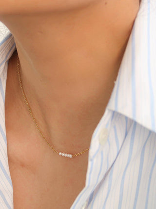 Perry 18K Non-Tarnish Petite Pearl Choker