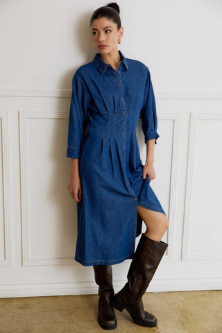 Collins Denim Midi Dress