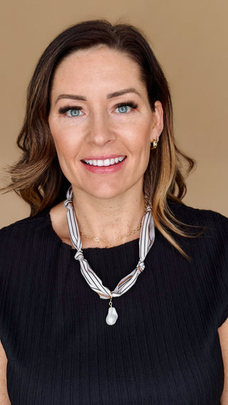 Classic Pearl Scarf Necklace