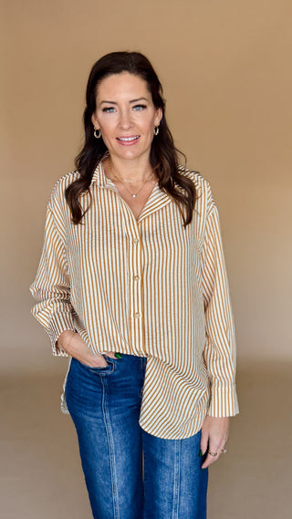 Easy Like Sunday Button Up Blouse