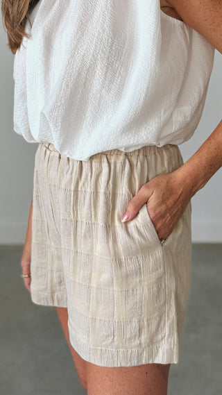 Gingham Gauze Shorts