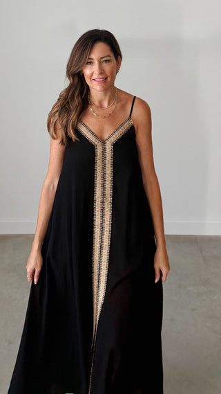 Summer Straw Maxi Dress