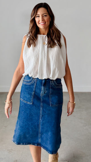 Beth Midi Denim Skirt