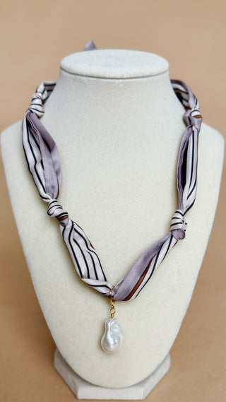 Classic Pearl Scarf Necklace