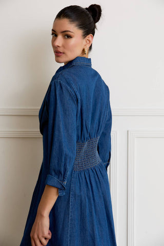 Collins Denim Midi Dress