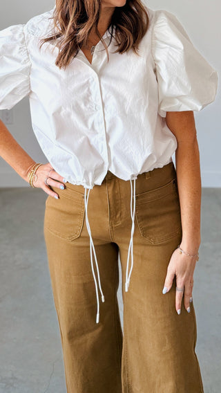 With A Twist Puff Sleeve Blouse