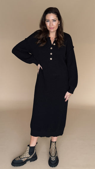 Call Me Cozy Knitted Midi Dress