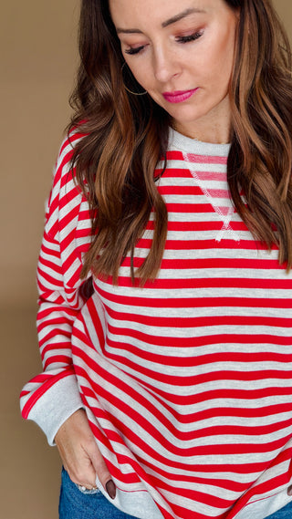 Simply Striped Long Sleeve Pullover