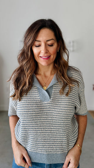 Blue Skies Knit Top