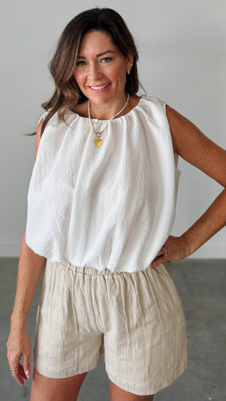 Gingham Gauze Shorts
