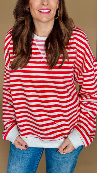 Simply Striped Long Sleeve Pullover