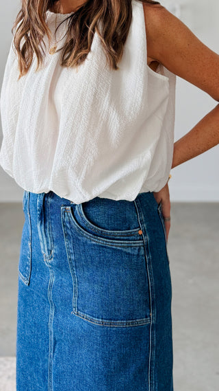 Beth Midi Denim Skirt