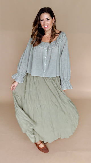 Crinkle Maxi Skirt