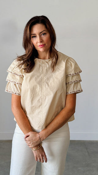 Reese Ruffle Sleeve Top