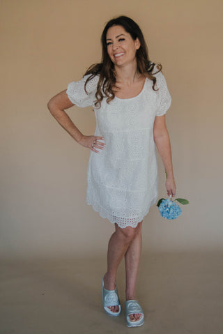 Eyes for Eyelet Scallop Dress