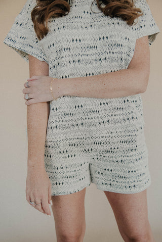 Geometric Textured Shorts