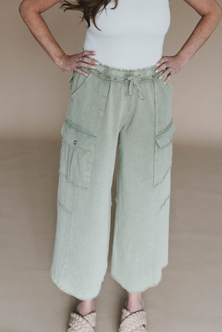 Minnie Mineral Wash Wide Leg Pants