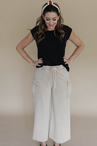 Clara Mineral Wash Cargo Pants