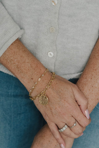 Vintage Coin Charm Bracelet