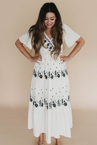 The Emily Embroidered Maxi Dress