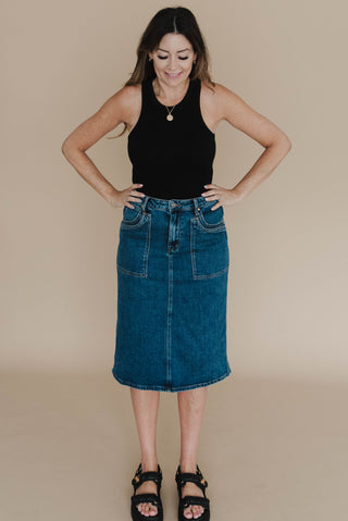 Beth Midi Denim Skirt