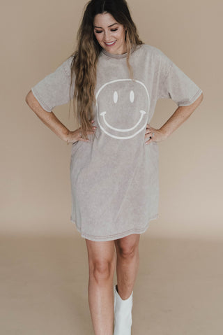 Smiley Face T-shirt Dress