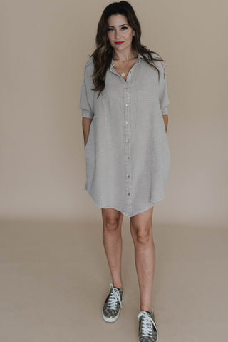 Better Luck Button Down Shirt Dress