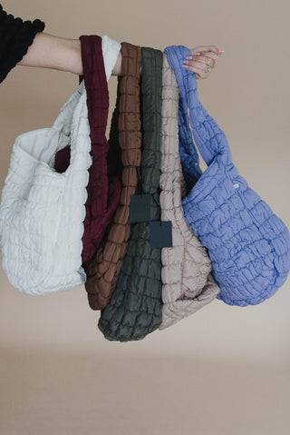 On The Go Quilted Puffer Tote