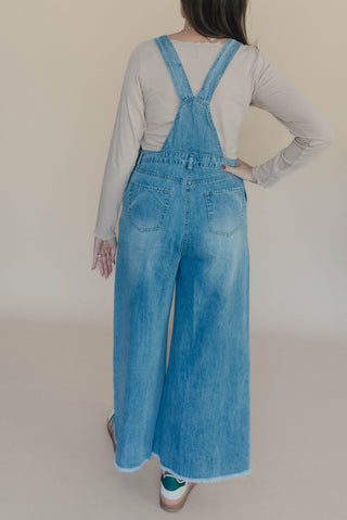 Not Your Darling Wide Leg Denim Overalls