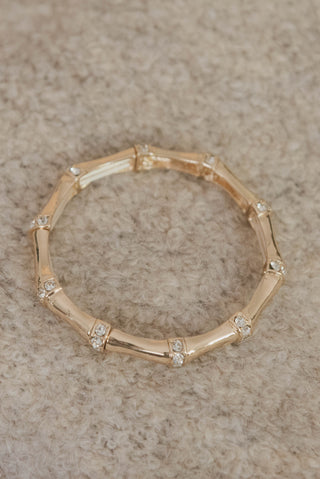 Pave Bamboo Stretch Bracelet