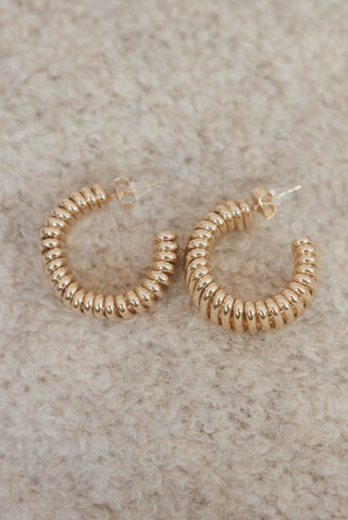 Omega Metal Hoop Earrings