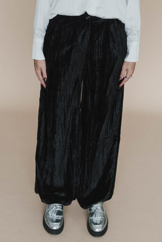 Velvet Wide Leg Pants