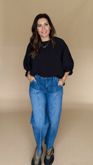 Onyx Flow Blouse