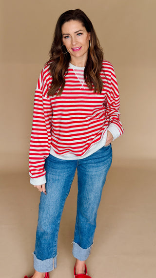Simply Striped Long Sleeve Pullover