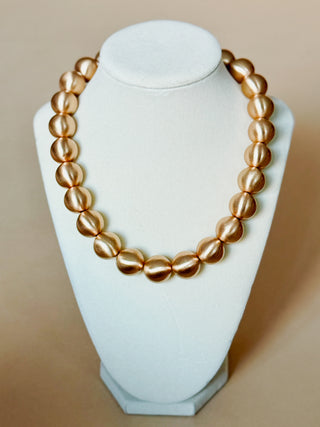 Chunky Satin Ball Necklace