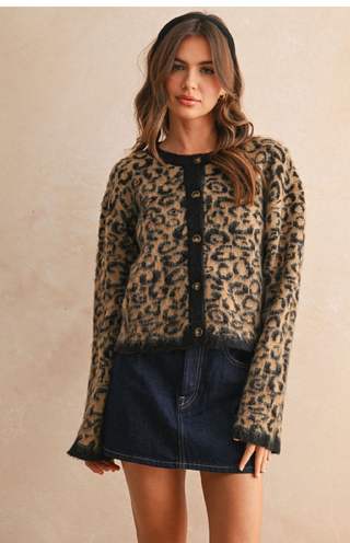 Lily Leopard Sweater Cardigan