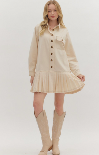 Sweet Pleats Mini Dress