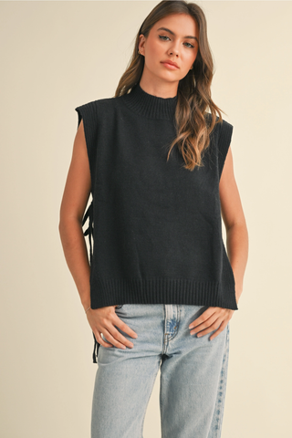 Sylvia Side Tie Sweater Vest