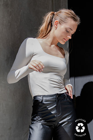 Beyond Basic Butter Square Neck Top