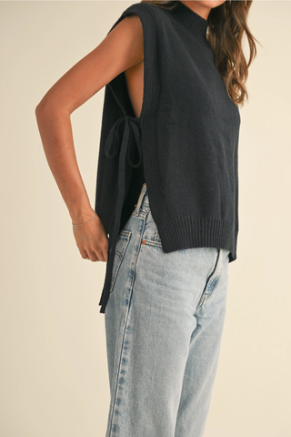 Sylvia Side Tie Sweater Vest