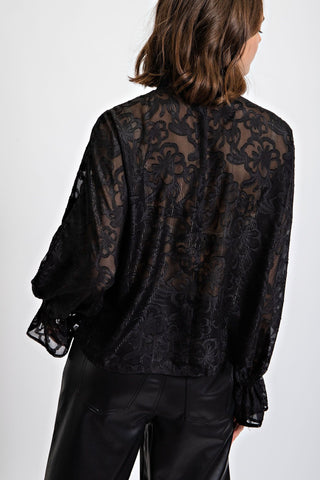 Jacqueline Jacquard Lace Blouse